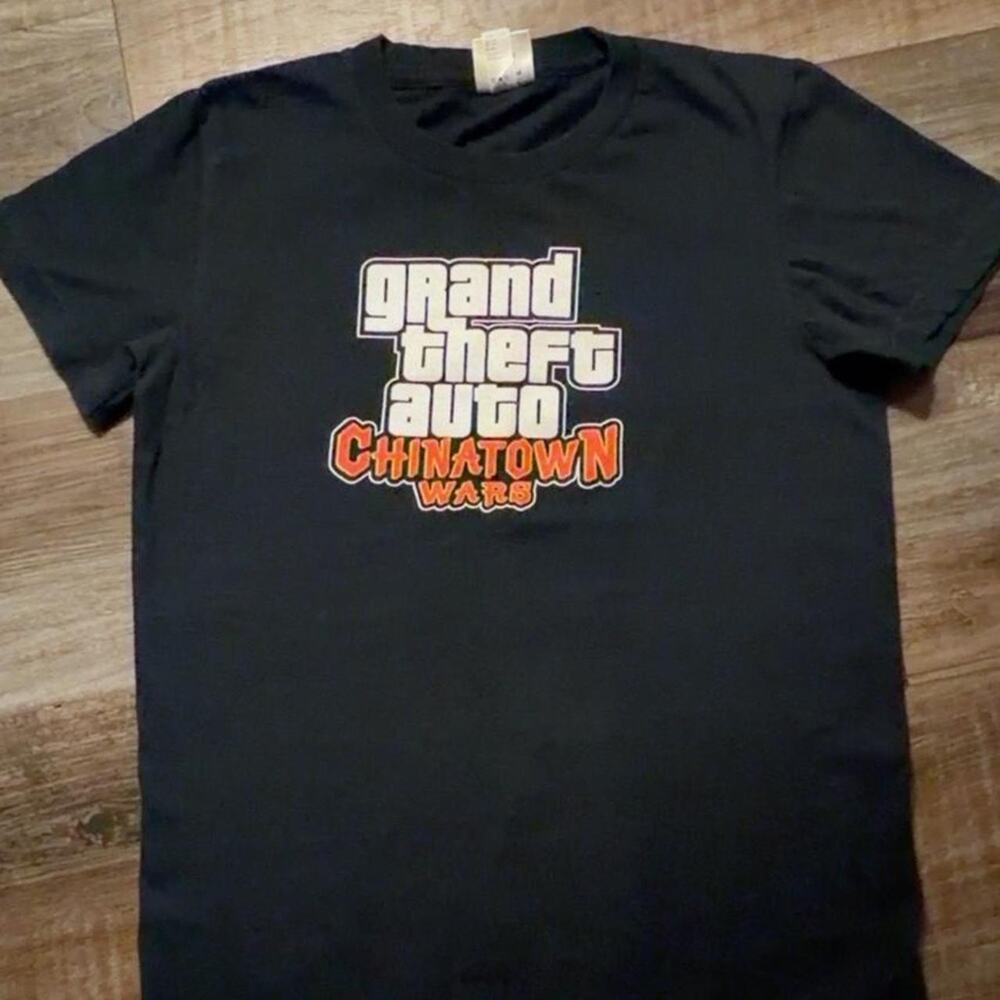 Black rockstar games tee featuring
